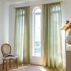 Rideau occultant bohème vert sauge jacquard, 1 panneau