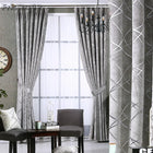 Rideau gris beige rayé personnalisable et tamisant