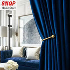 Rideau en velours bleu royal à ombrage modulable