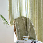 Rideau occultant bohème vert sauge jacquard, 1 panneau