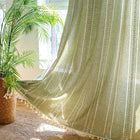 Rideau occultant bohème vert sauge jacquard, 1 panneau