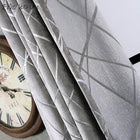 Rideau gris beige rayé personnalisable et tamisant