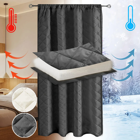 Rideau occultant matelassé isolant thermique jaune
