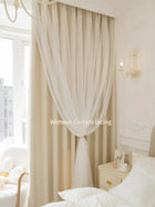 Rideau double voile princesse nordique sur mesure