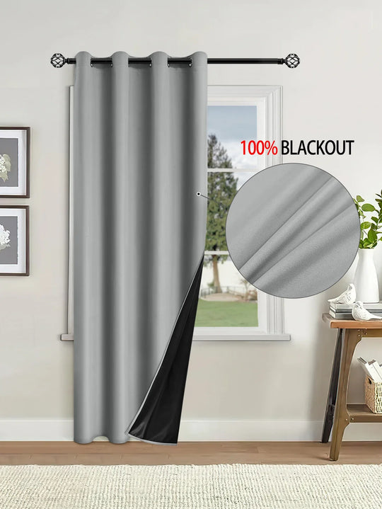 Rideau occultant isolant 1 panneau avec œillets