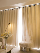Rideau double voile princesse nordique sur mesure