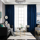 Rideau en velours bleu royal à ombrage modulable