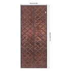 Rideau isolant magnétique pour porte d'entrée brun 0,85 x 2,05 m