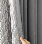 Rideau phonique occultant gris clair 100 x 250 cm