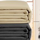 Rideau anti-bruit phonique beige à œillets