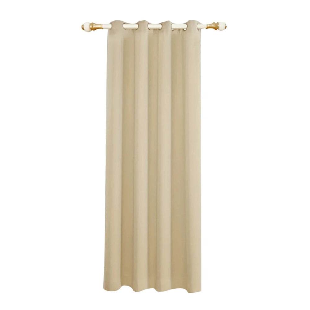 Rideau anti-bruit phonique beige à œillets