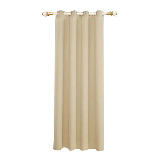 Rideau anti-bruit phonique beige à œillets