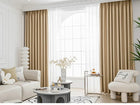 Rideau occultant beige pour chambre