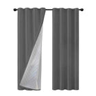 Rideau isolant thermique gris avec doublure aluminium