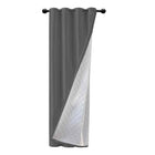 Rideau isolant thermique et phonique pour porte gris 100x200 cm