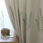 Rideau en lin à motifs floraux, occultant ou voile