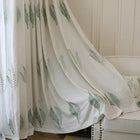 Rideau en lin à motifs floraux, occultant ou voile