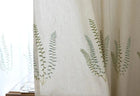 Rideau en lin à motifs floraux, occultant ou voile