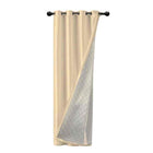 Rideau isolant phonique et thermique beige pour porte