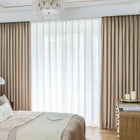 Rideau occultant beige pour salon, hauteur 250 cm