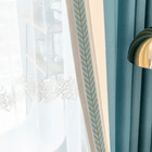Rideau salon bleu occultant avec options de dimensions