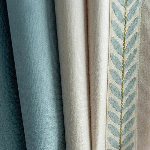 Rideau salon bleu occultant avec options de dimensions