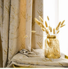 Rideau occultant doré en velours vintage pour salon