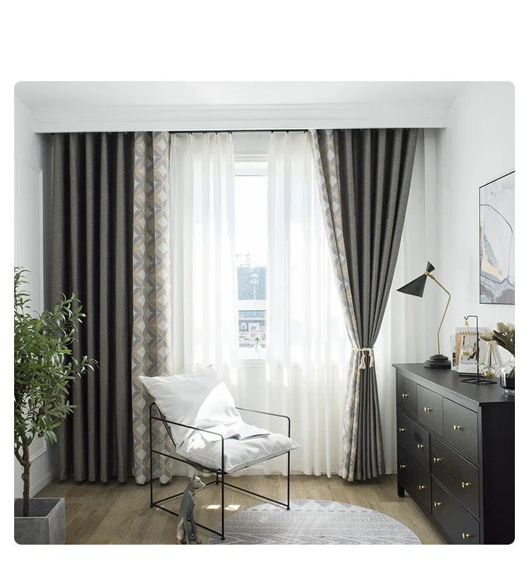 Rideau occultant gris pour salon