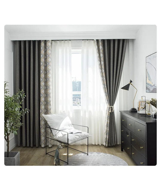 Rideau occultant gris pour salon