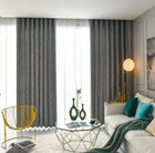 Rideau occultant gris en velours vintage pour salon