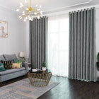 Rideau occultant gris en velours vintage pour salon