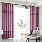 Rideau occultant rose moderne pour salon