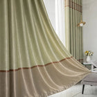 Rideau vert moderne pour salon avec choix d'attaches