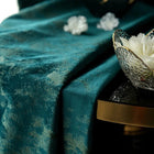 Rideau occultant vert en velours vintage pour salon
