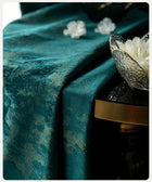 Rideau occultant vert en velours vintage pour salon