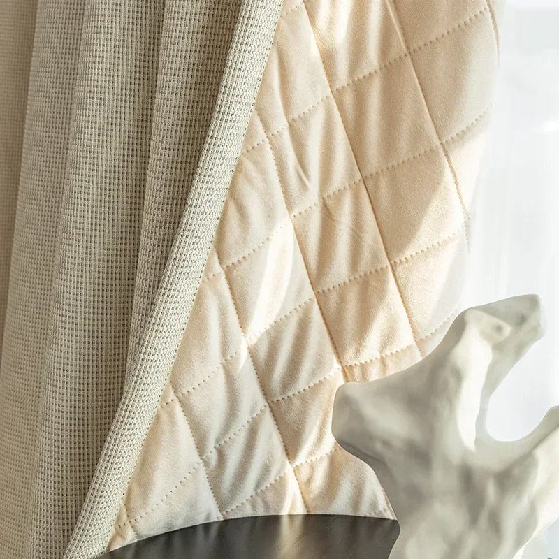 Rideau thermique beige double couche 250 cm