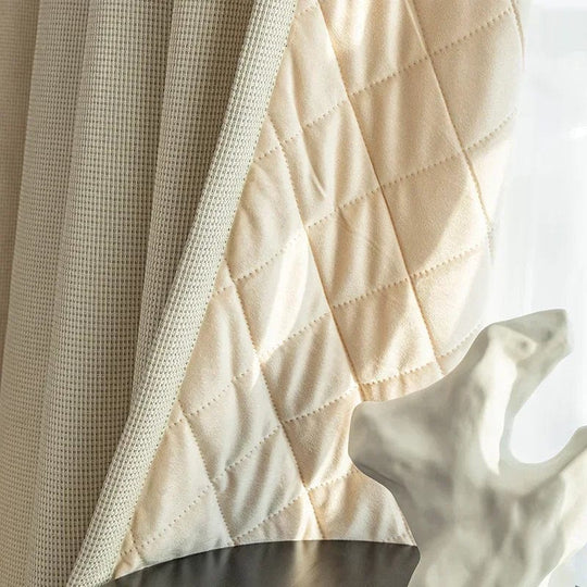 Rideau thermique beige double couche 250 cm