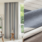 Rideau thermique marine, gris et blanc sur mesure