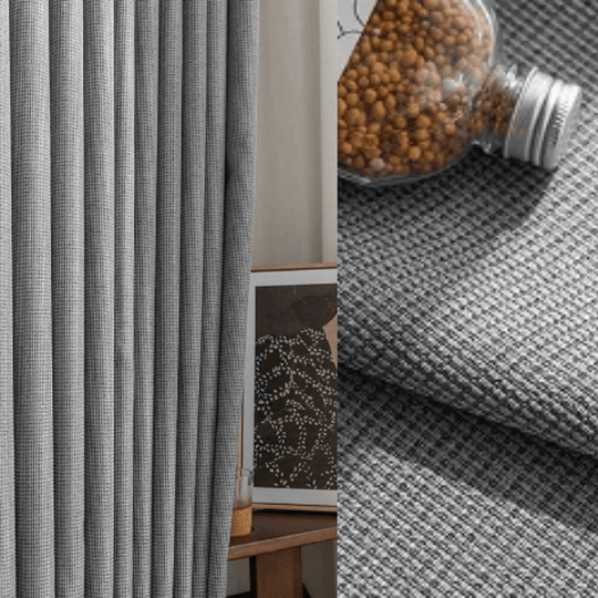 Rideau thermique gris clair double couche
