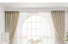 Rideau occultant en velours beige