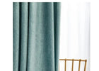 Rideau occultant en velours bleu, sur mesure