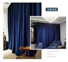 Rideau en velours bleu occultant doux