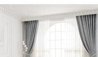 Rideau occultant en velours gris, hauteur 250 cm