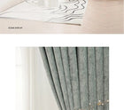 Rideau occultant en velours gris, hauteur 250 cm