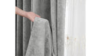 Rideau occultant en velours gris, hauteur 250 cm