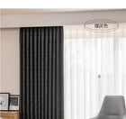 Rideau occultant en velours gris vintage