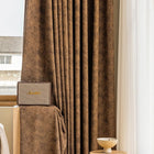 Rideau occultant en velours marron vintage