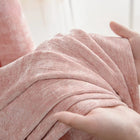 Rideau occultant en velours rose, sur mesure