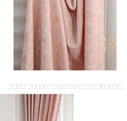 Rideau occultant en velours rose, sur mesure