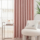 Rideau occultant en velours rose, sur mesure